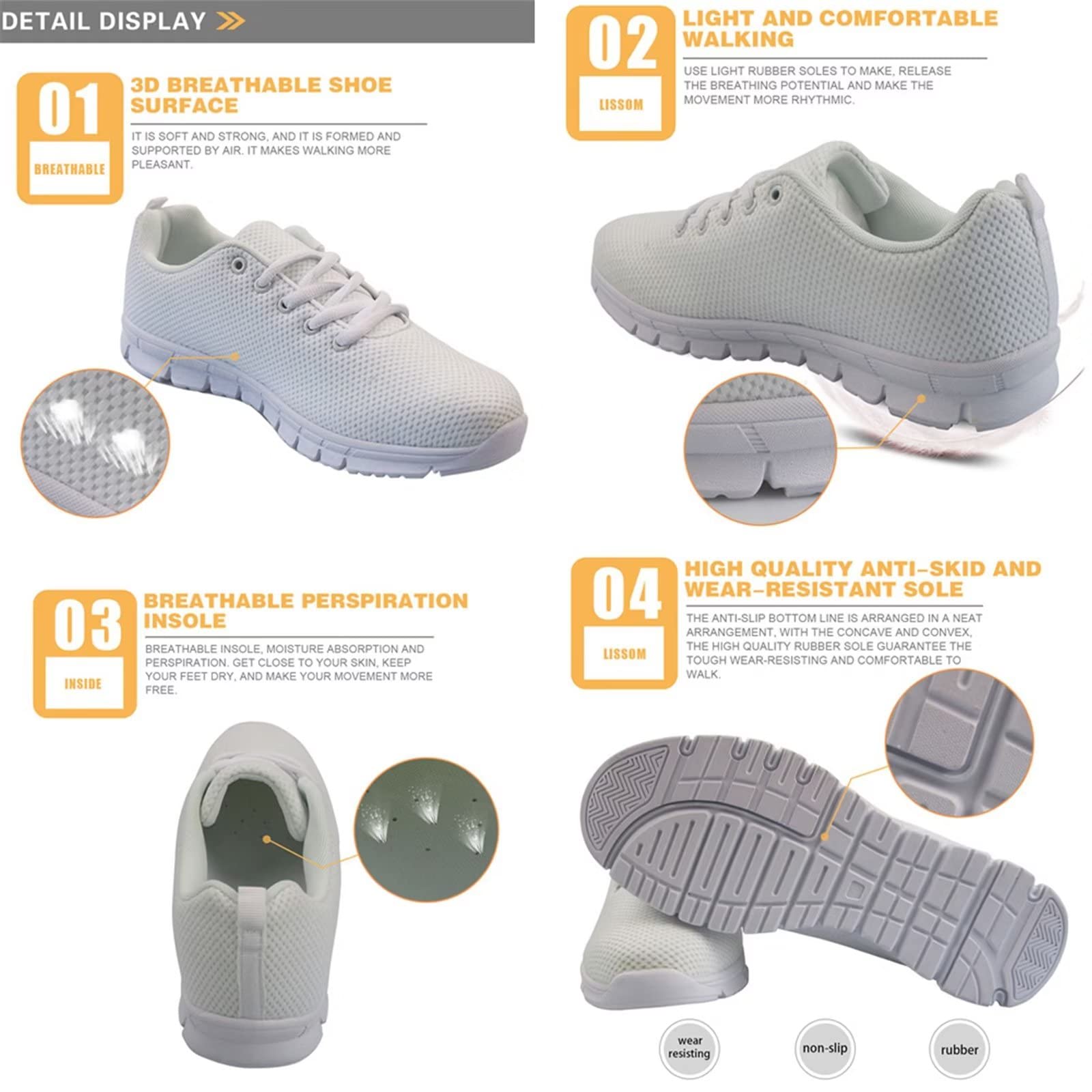 DISNIMO Kids Running Shoes - Boys Girls Sneakers for Sports & Travel