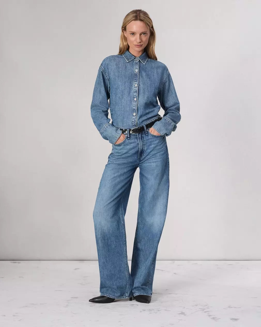 Featherweight Logan Wide Leg Jeans for Women - Comfortable Stretch Denim Pants - Casual & Chic Style for Everyday Wear, Work, and Outings