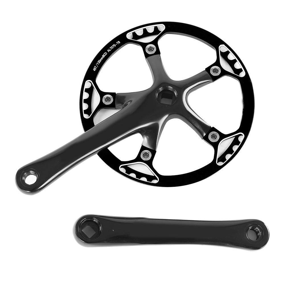 170mm Bike Crankset - 45T/47T Chainwheel & Crank Arm Set for Folding Bikes | Durable Bicycle Chainring Replacement | Perfect for Urban Commuting & Leisure Cycling