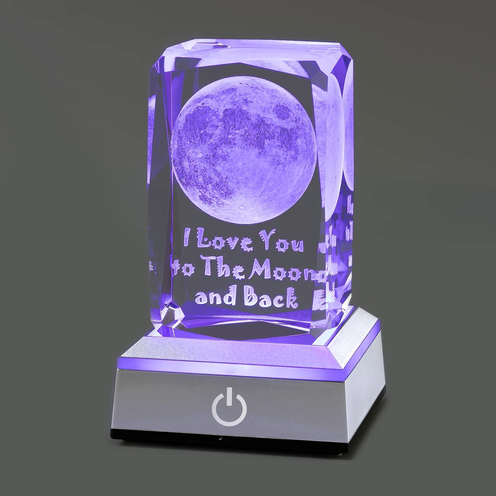 Hochance 3D Moon Crystal Night Light - 16 Color Changing LED Lamp with Remote, Romantic Gift for Wife, Girlfriend, Mother | Anniversary, Birthday, Valentine's Day, Christmas Present | Bedroom, Nursery, Home Decor Nightlight