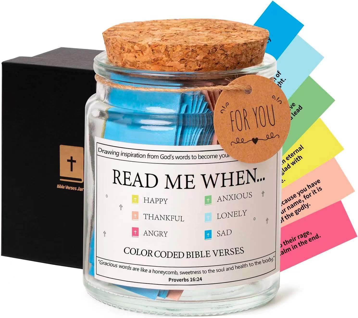 BibleJar: Inspirational Bible Verses in a Jar - Perfect for Daily Devotion, Gift Giving & Home Decor