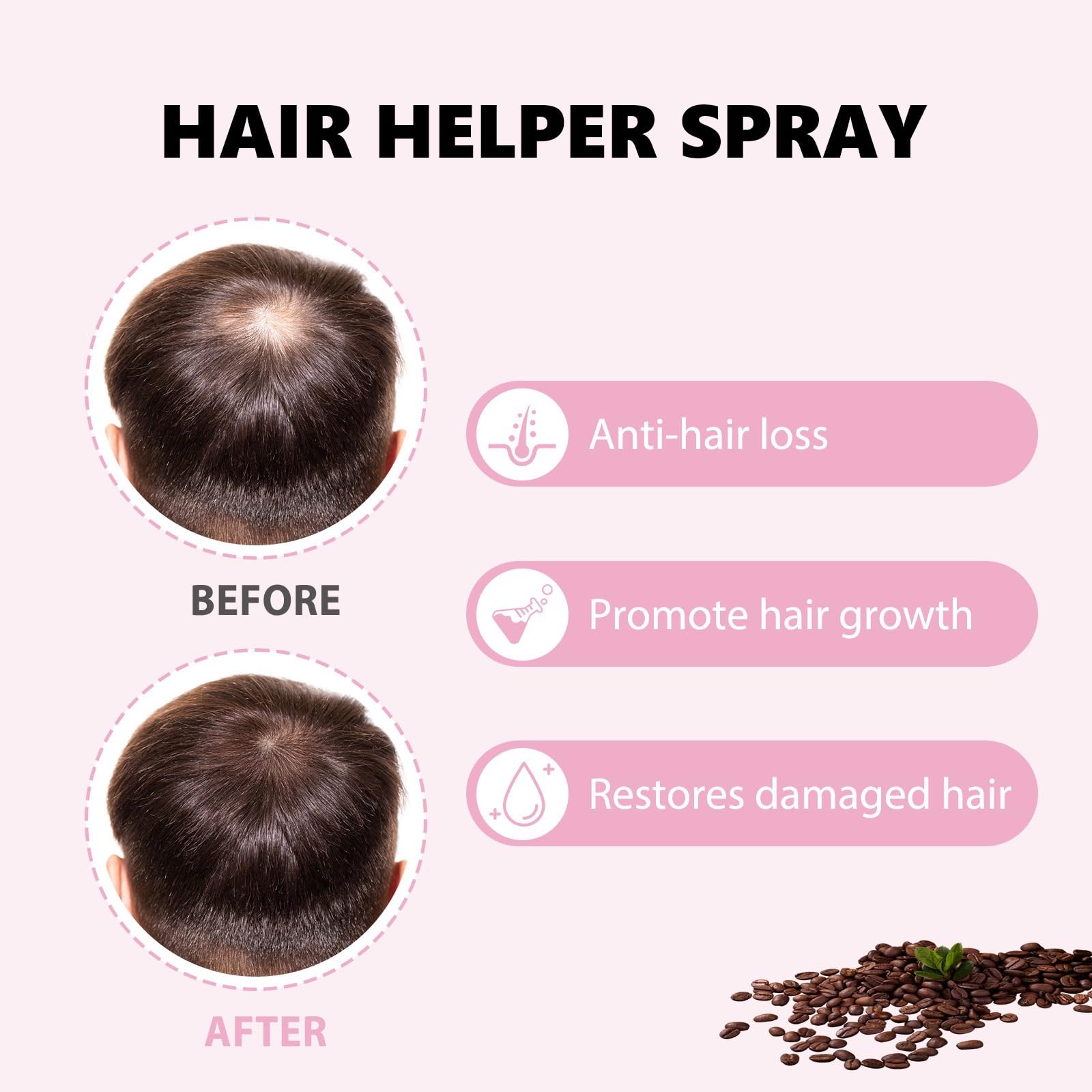 Hair Growth Spray - H-Regrow 2.0 Rice Water Treatment for Thicker & Longer Hair | Natural Hair Booster with Biotin & Keratin | Perfect for Daily Use at Home, Salon & Travel (1 Bottle)