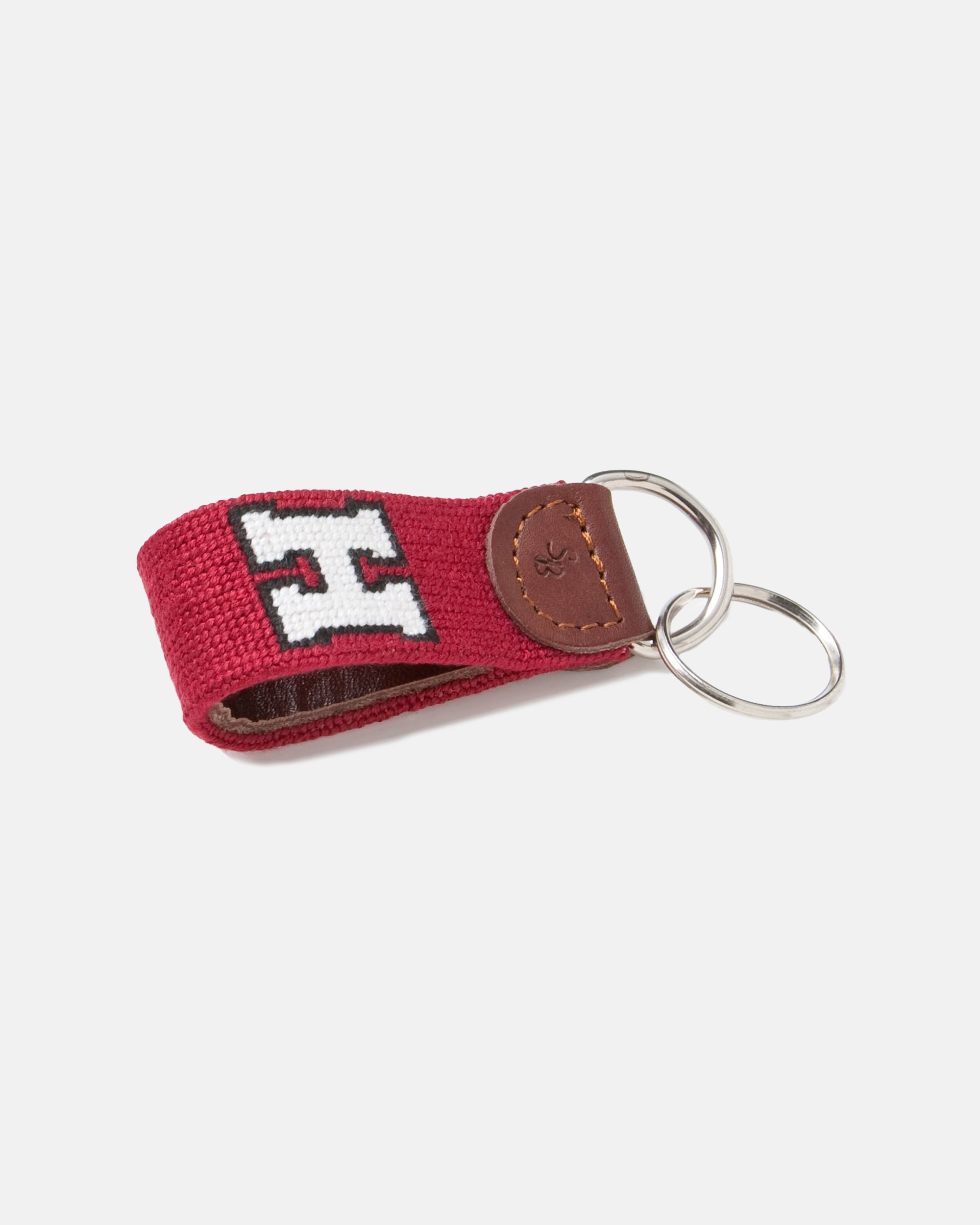 Harvard University Needlepoint Keychain - Elegant Embroidered Key Fob for Harvard Alumni, Students & Fans - Perfect for Keys, Bags & Gifts