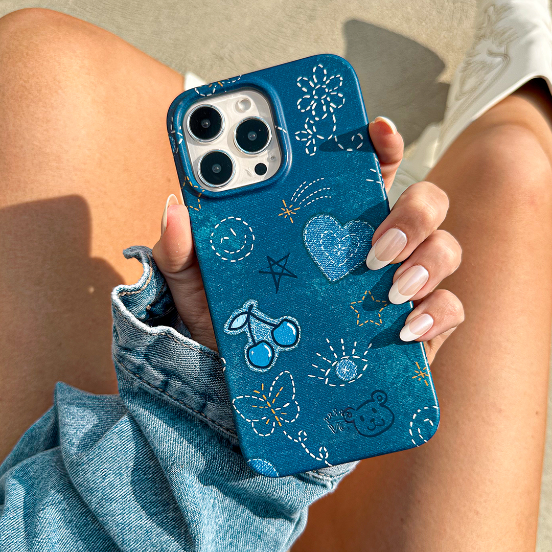 Stylish Blue Denim iPhone Case - Trendy & Protective Cover for iPhone 13/14/15 Pro Max - Perfect for Everyday Use, Travel & Fashion Accessories