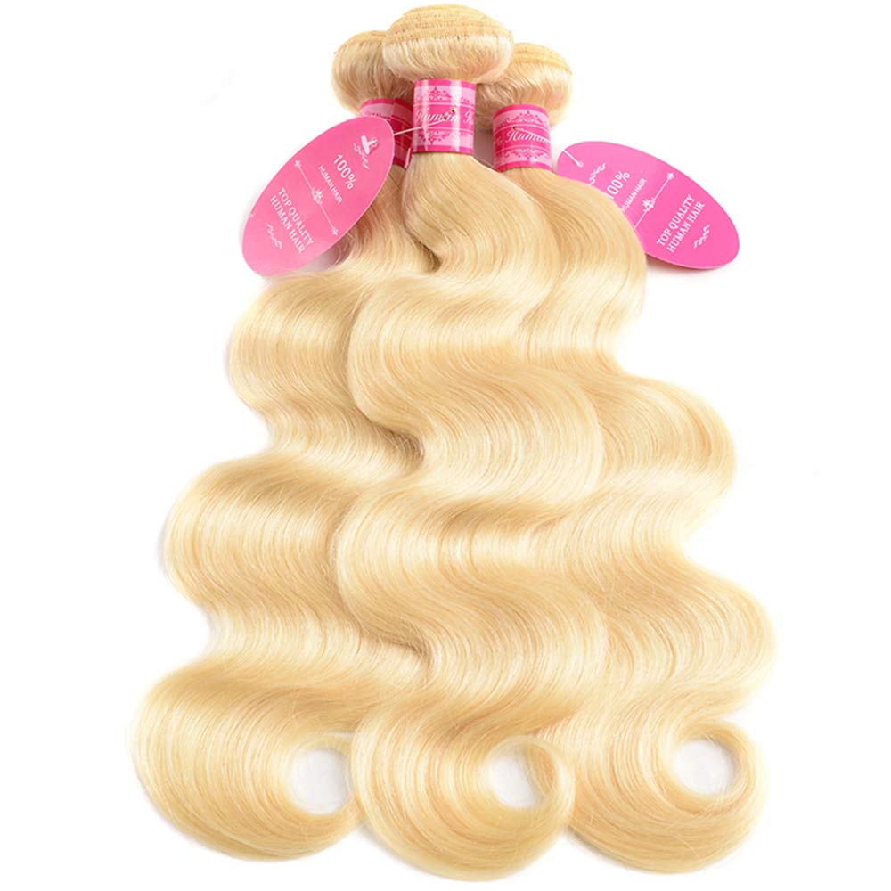 YISEA Brazilian 613 Body Wave 3 Bundles 300g 12A Unprocessed Virgin Hair - 100% Human Hair Weave Extensions for Natural Look - Perfect for Daily Wear, Parties & Special Occasions