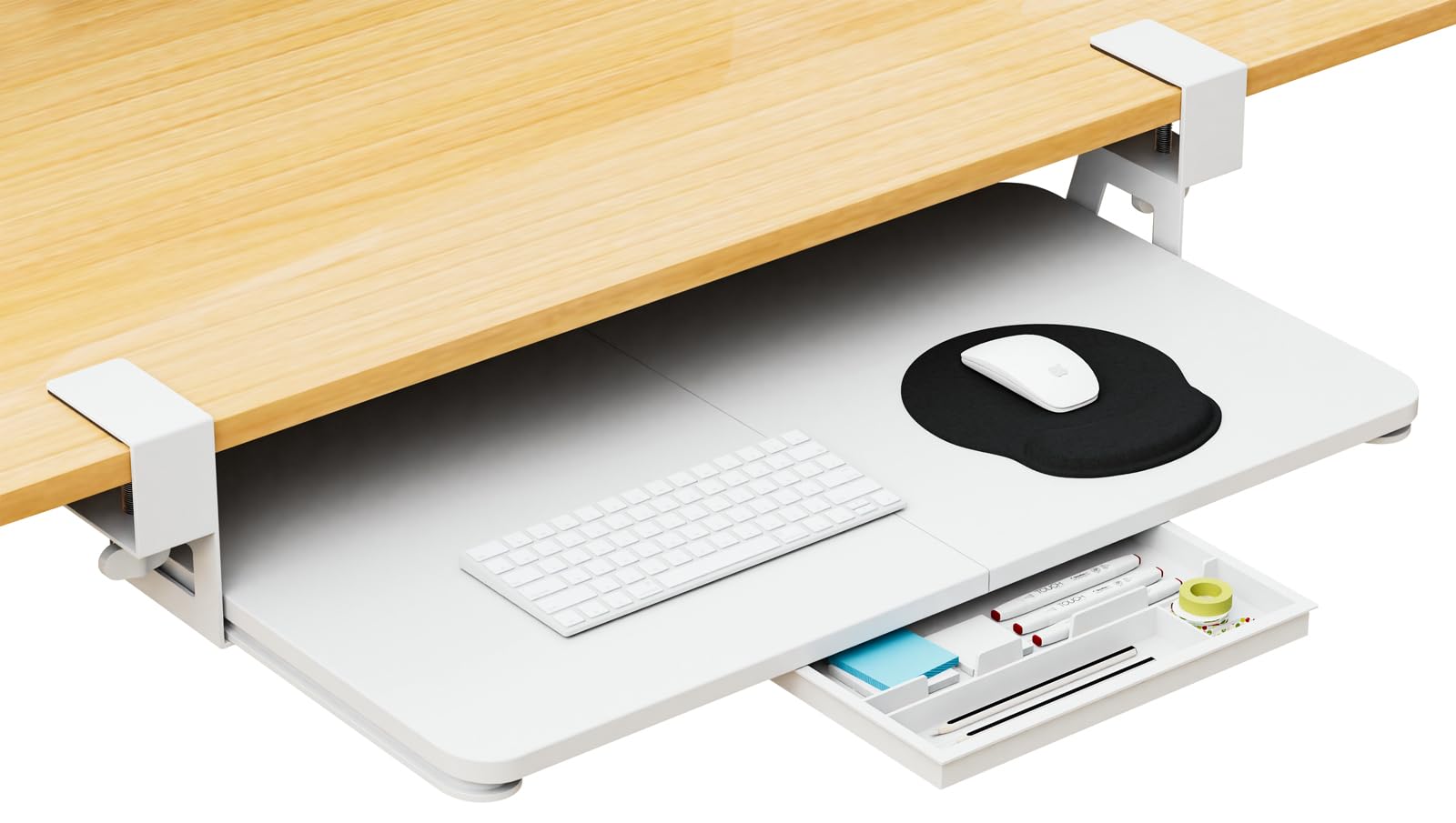 Large Under Desk Keyboard Tray - 26.77x11.81