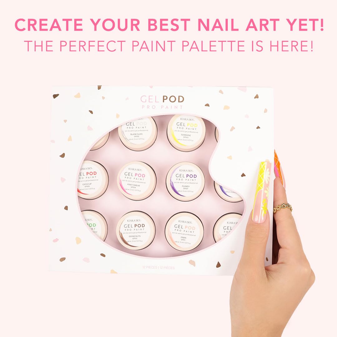 KIARA SKY Professional Nail Gel Polish Set - 12 Vibrant Colors for Salon-Quality Nail Art | Long-Lasting Gel Paint for Manicures, Pedicures & DIY Nail Designs at Home
