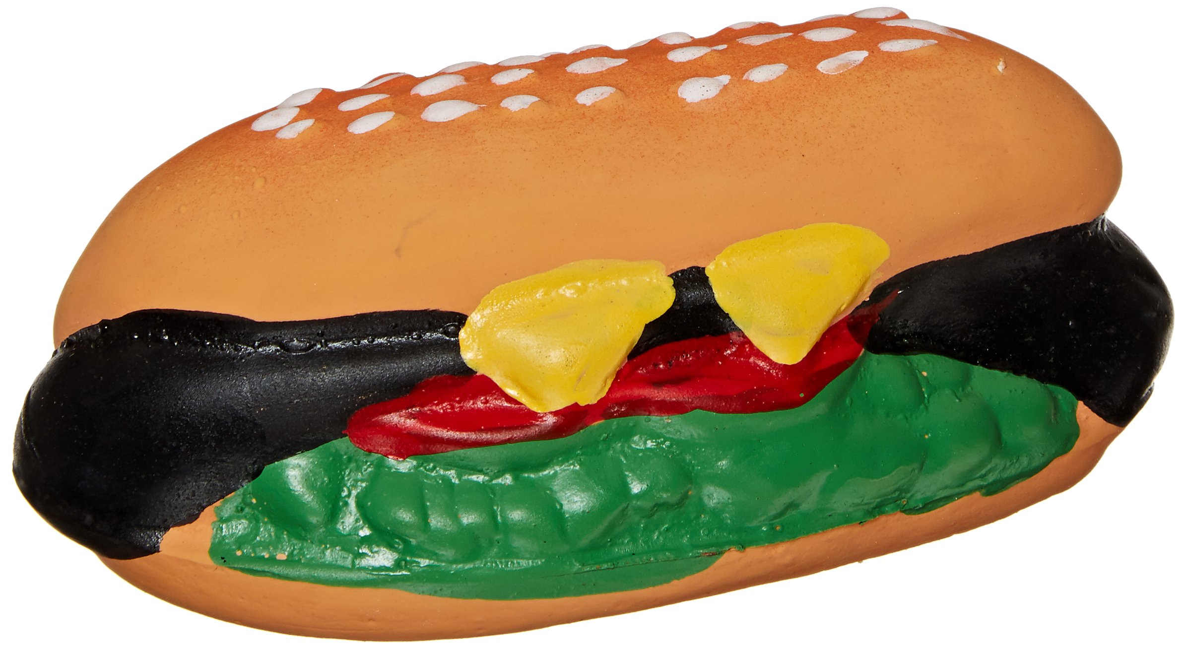 Durable Latex Dog Chew Toy - Hot Dog Shape for Aggressive Chewers - Fun Interactive Playtime for Small & Large Dogs - Perfect for Fetch, Training & Teething Relief