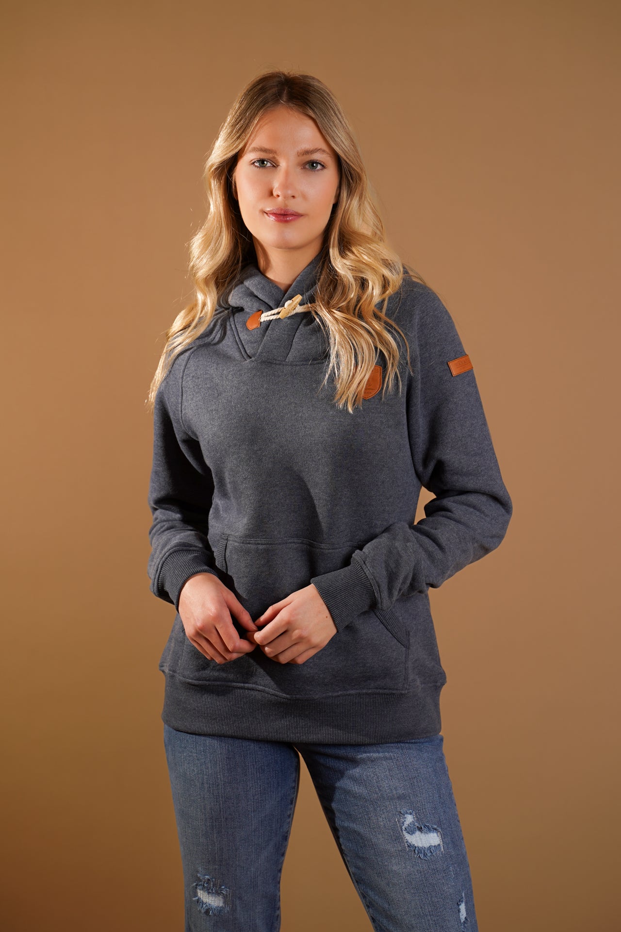 Rhonda Navy Hoodie for Women - Cozy Fleece Pullover with Kangaroo Pocket | Perfect for Casual Wear, Outdoor Activities & Lounge Comfort