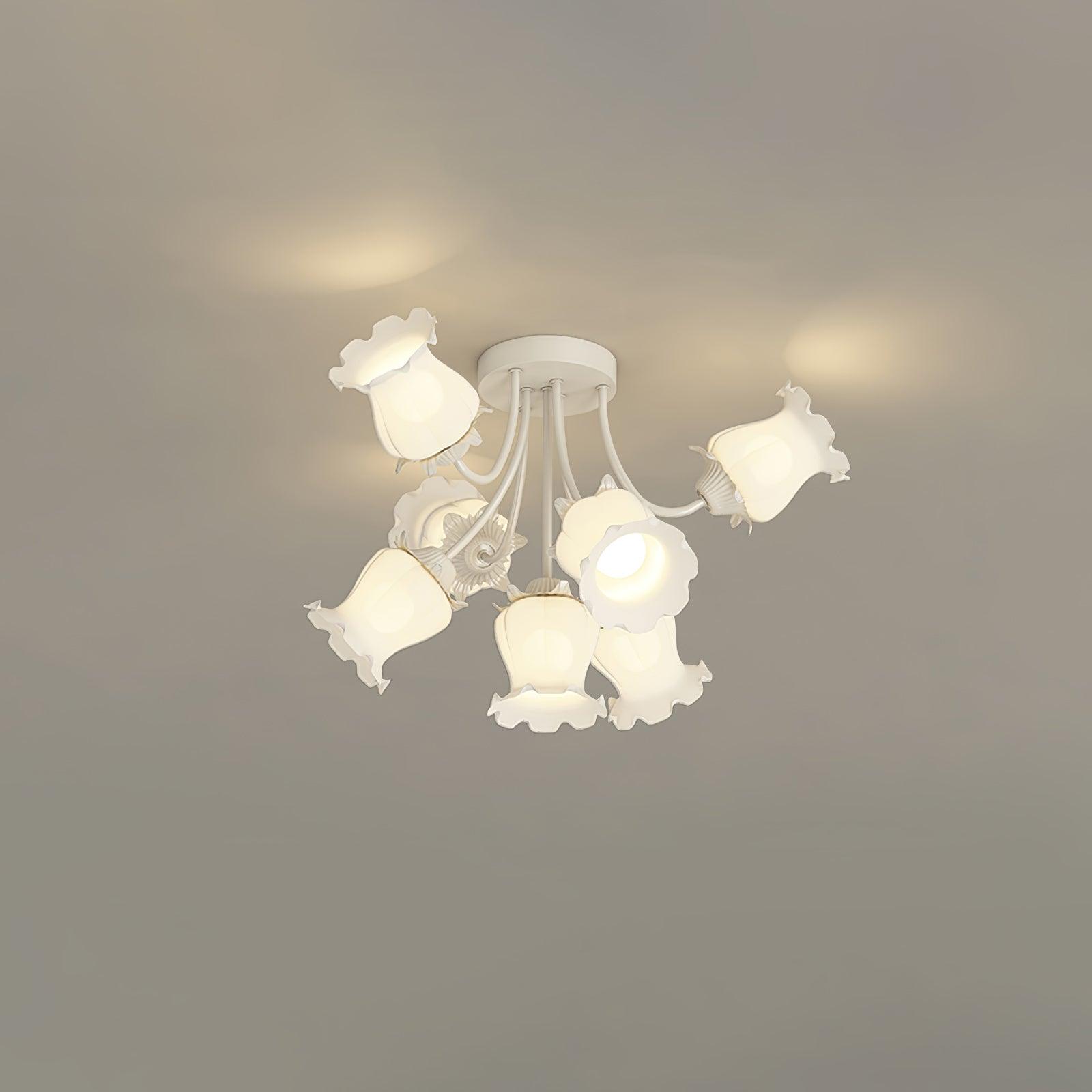 Modern Floral Ceiling Light Fixture - Elegant Garden Flower Chandelier for Living Room, Bedroom & Dining Room Decor - Perfect for Home, Office & Wedding Venue Lighting