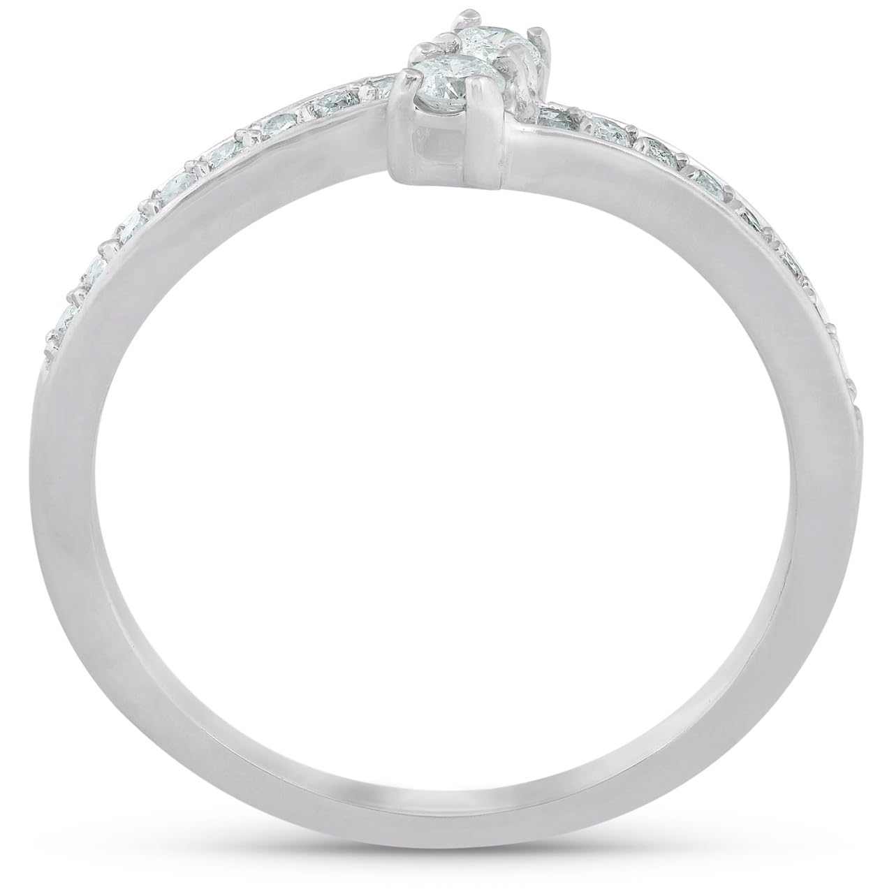 1/4 Carat Two Stone Diamond Engagement Ring - Forever Us Wedding Band in 14K White Gold for Anniversary & Proposal - Perfect for Romantic Occasions & Special Moments