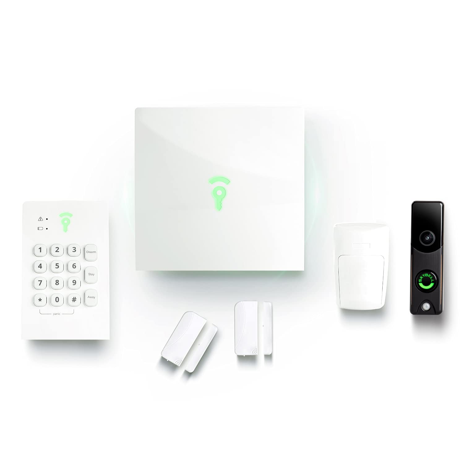 Frontpoint 6-Piece Home Security System with Doorbell Camera | Safehouse Package | 24/7 Professional Monitoring | Alexa & Siri Compatible | Protect Your Family & Property Day & Night