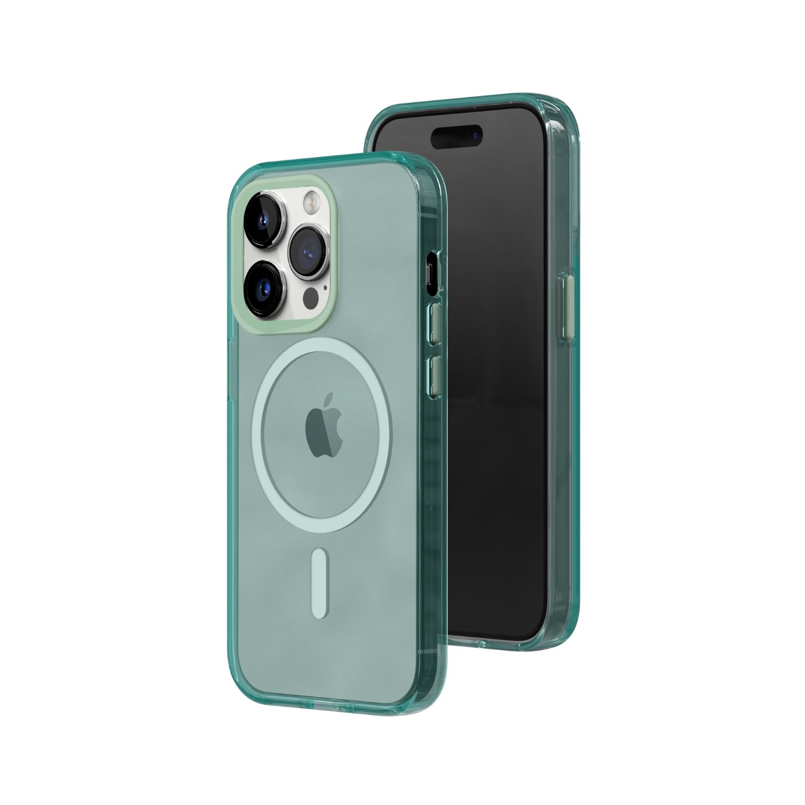 RhinoShield JellyTint MagSafe Compatible Clear Case for iPhone 14 Pro Max | Military-Grade Drop Protection, Scratch Resistant, Strong Magnetic Alignment - Smoke Green | Perfect for Everyday Use, Travel & Outdoor Activities