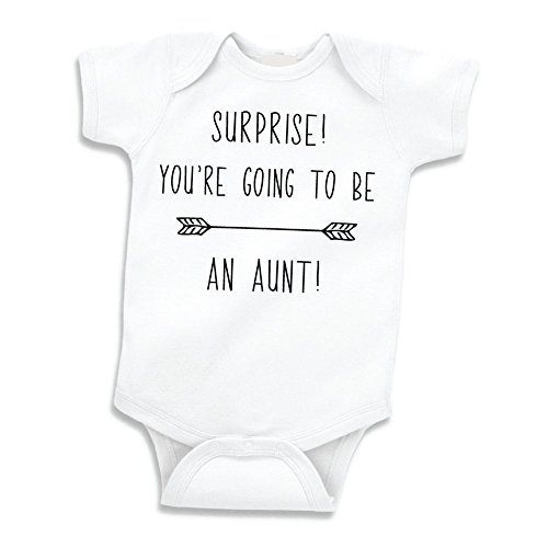 Adorable Newborn Bodysuit for Pregnancy Announcement - 0-3 Months | Perfect Gender Reveal & Aunt Gift Idea | Baby Shower & Family Photo Outfit