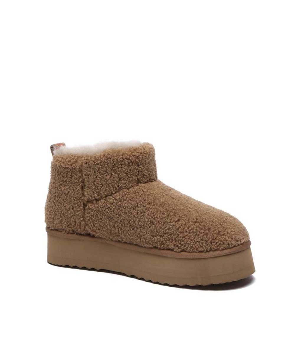 Women's Ultra Platform Curly Boots - Chunky Heel Winter Ankle Boots for Women | Fashionable & Comfortable | Perfect for Casual Outings, Date Nights & Office Wear