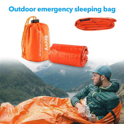 Emergency Sleeping Bag - Lightweight Thermal Bivy for Camping, Hiking & Survival | Waterproof Outdoor Blanket for Extreme Weather & Emergency Preparedness