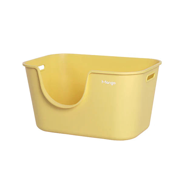 Premium Mango Wood Cat Litter Box Tray - Open Design for Small & Medium Cats | Comfortable & Easy Access | Perfect for Home, Apartment, or Travel Use