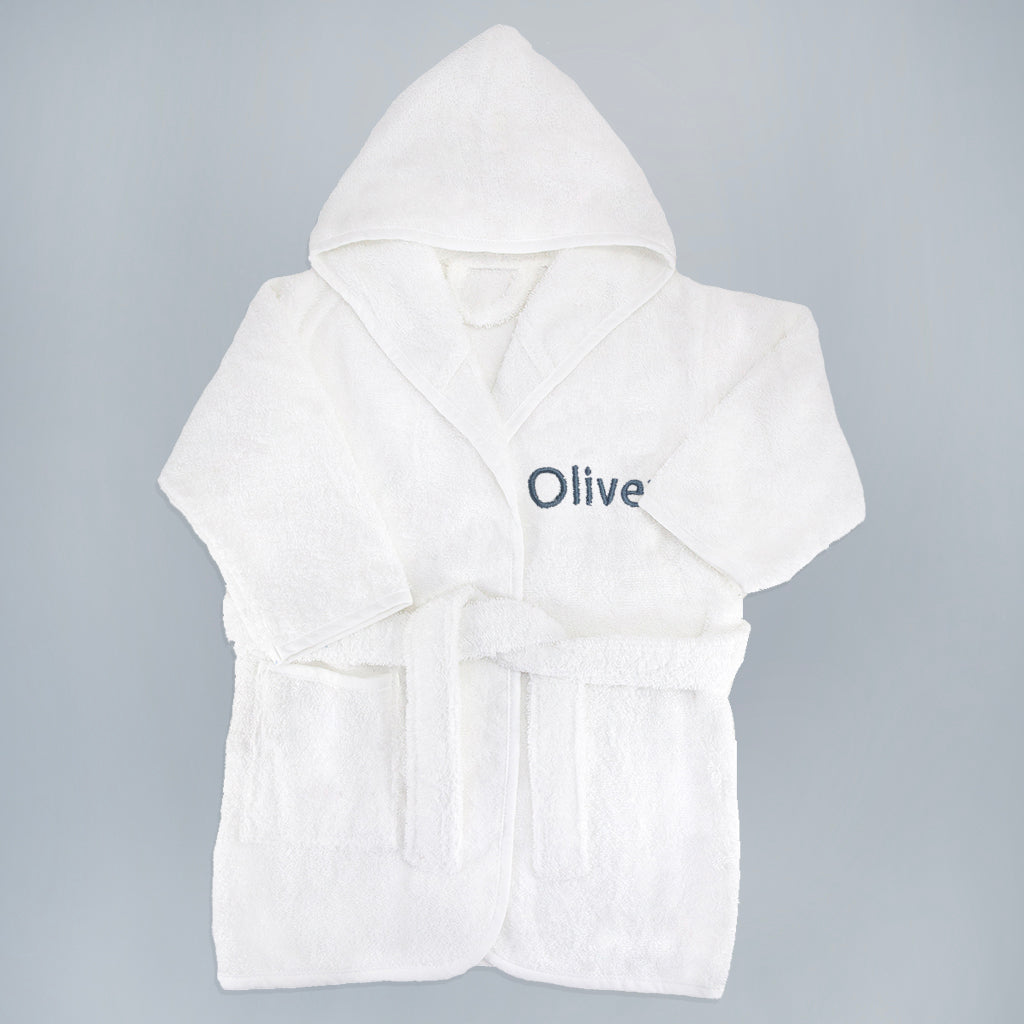Personalized Little Bunny Baby Bathrobe & Bedtime Hamper Set - Blue for 6-12 Months - Perfect for Bath Time, Bedtime & Newborn Photo Shoots
