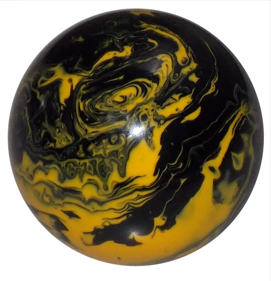 Premium Marbled Black & Yellow Shift Knob - Universal Fit for Cars & Trucks - Enhances Grip & Style for Racing & Daily Driving