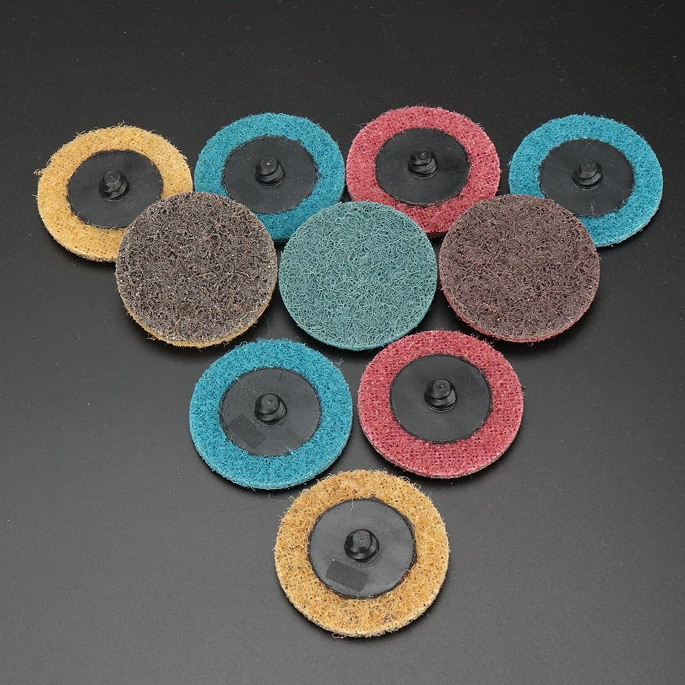 25Pcs 2 Inch Quick Change Sanding Discs Set - Fine/Medium/Coarse Grits for Die Grinder, R-Type Surface Prep Disc Pads with 1/4
