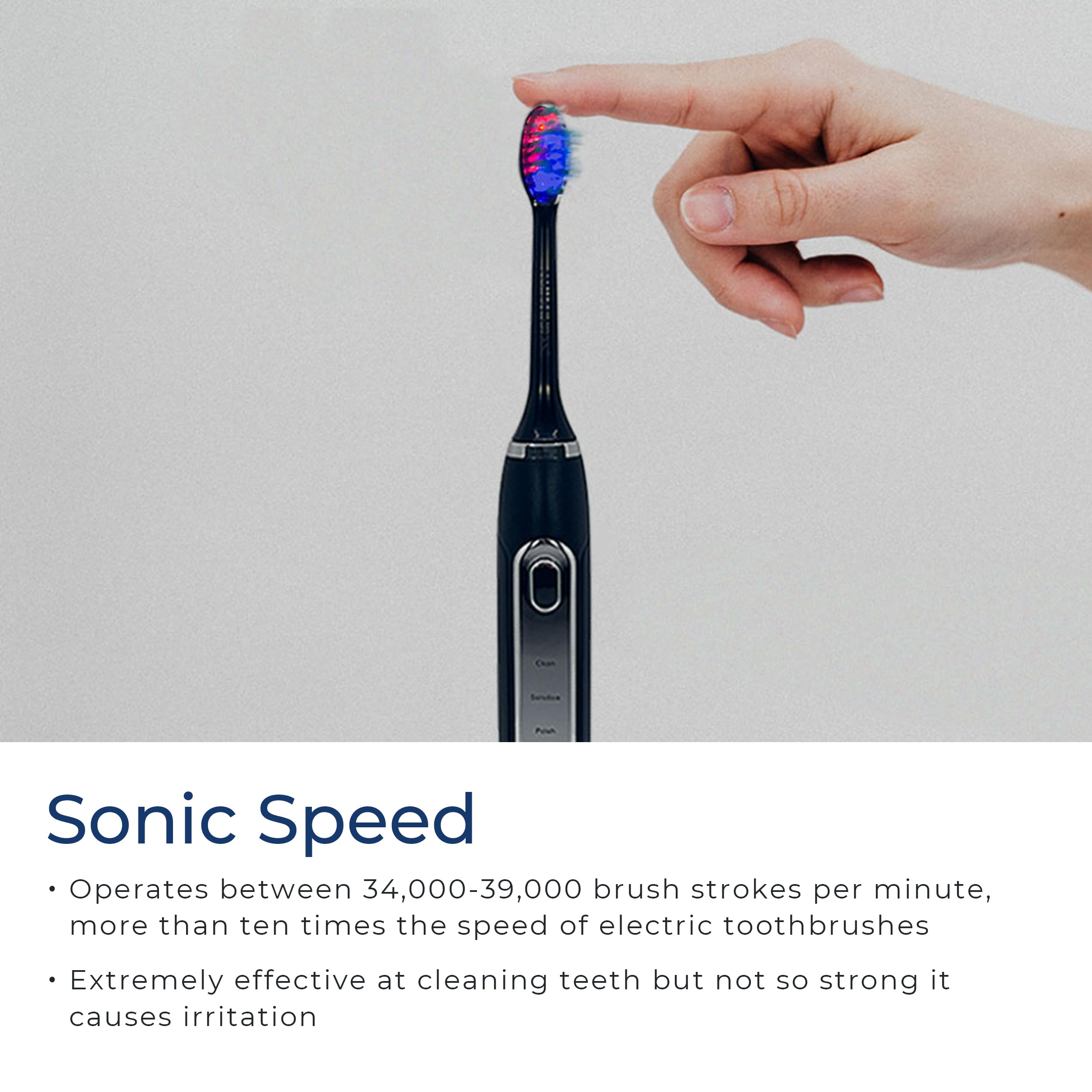 PerioSciences LED² Electric Toothbrush with 4 Cleaning Modes - Rechargeable Light Therapy Toothbrush for Oral Care & Teeth Whitening - Perfect for Travel, Home Use and Gum Health Maintenance