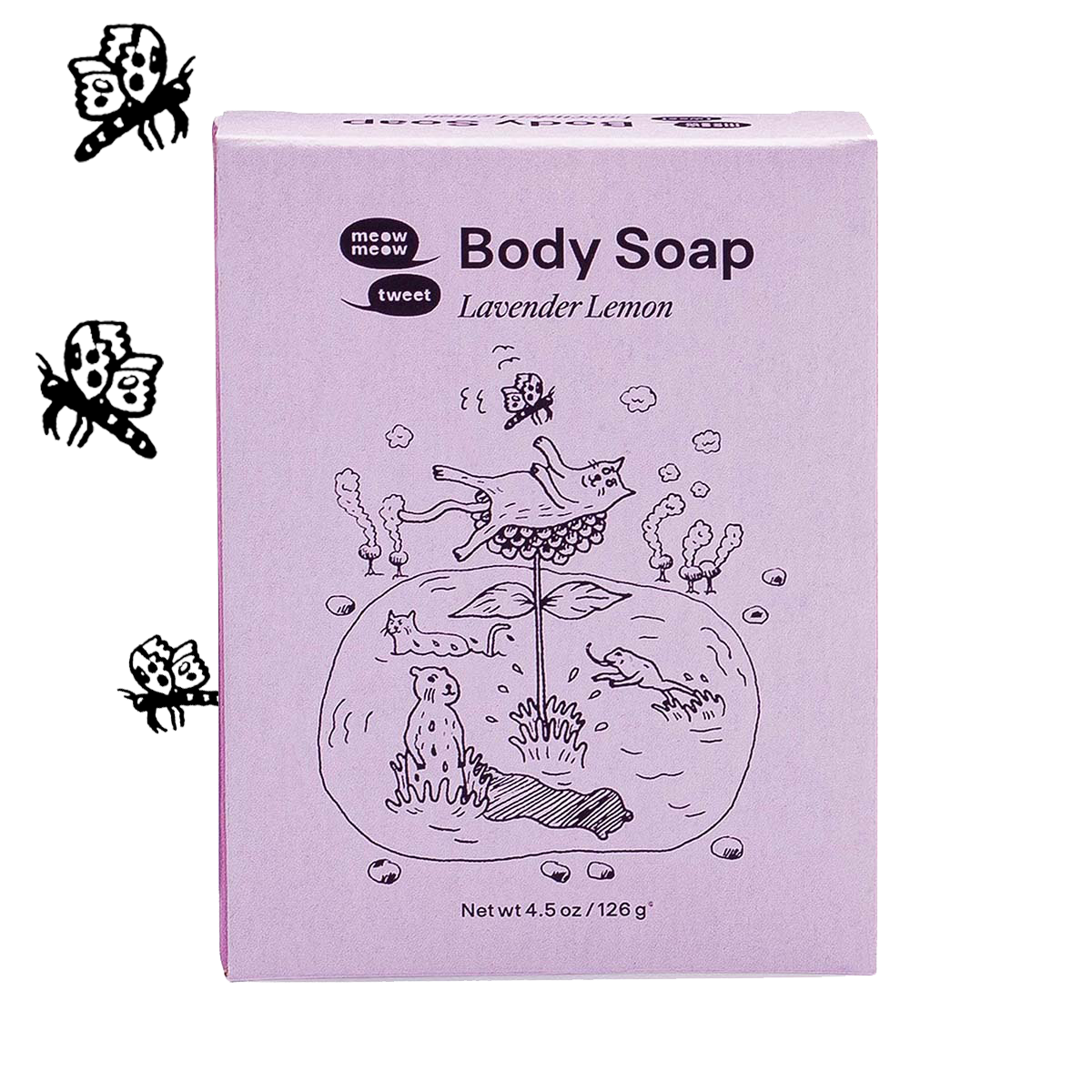 Natural Lavender Lemon Body Soap for Dry & Sensitive Skin - Moisturizing & Gentle Cleansing for Daily Shower & Bath
