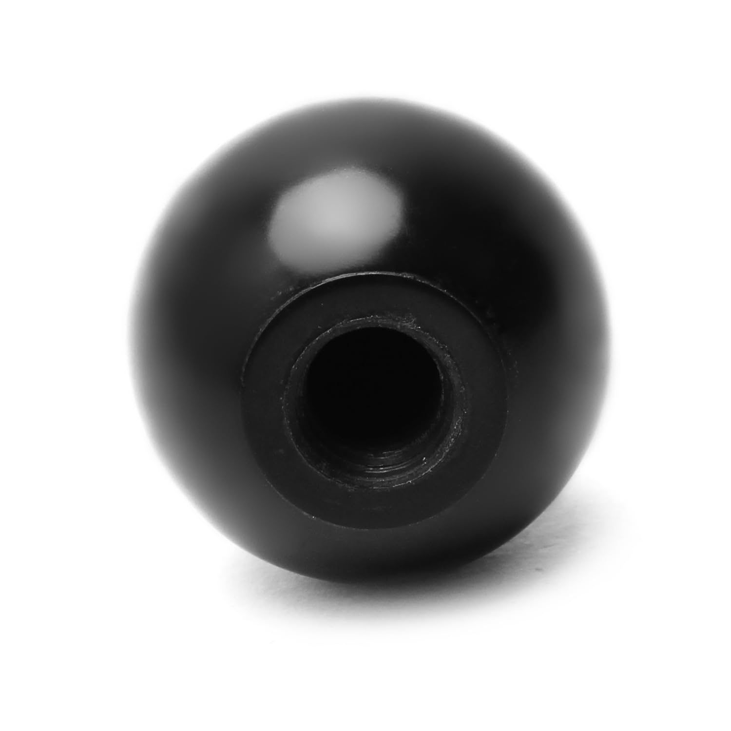 Bettomshin 1PCS M12 Female Thread Thermoset Ball Knob - 40mm Diameter Bakelite Handle with Smooth Rim (Black) - No Twist Design for Lawn Mowers & Exercise Equipment - Perfect for Easy Grip and Machine Control