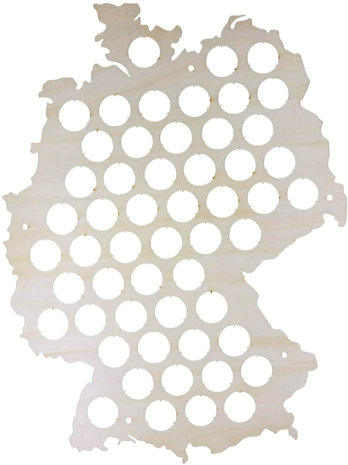 Germany Wooden Beer Cap Collection Map - Perfect Gift for Beer Enthusiasts | Display Your Bottle Caps in Style | Ideal for Man Cave, Home Bar & Beer Lover Decor
