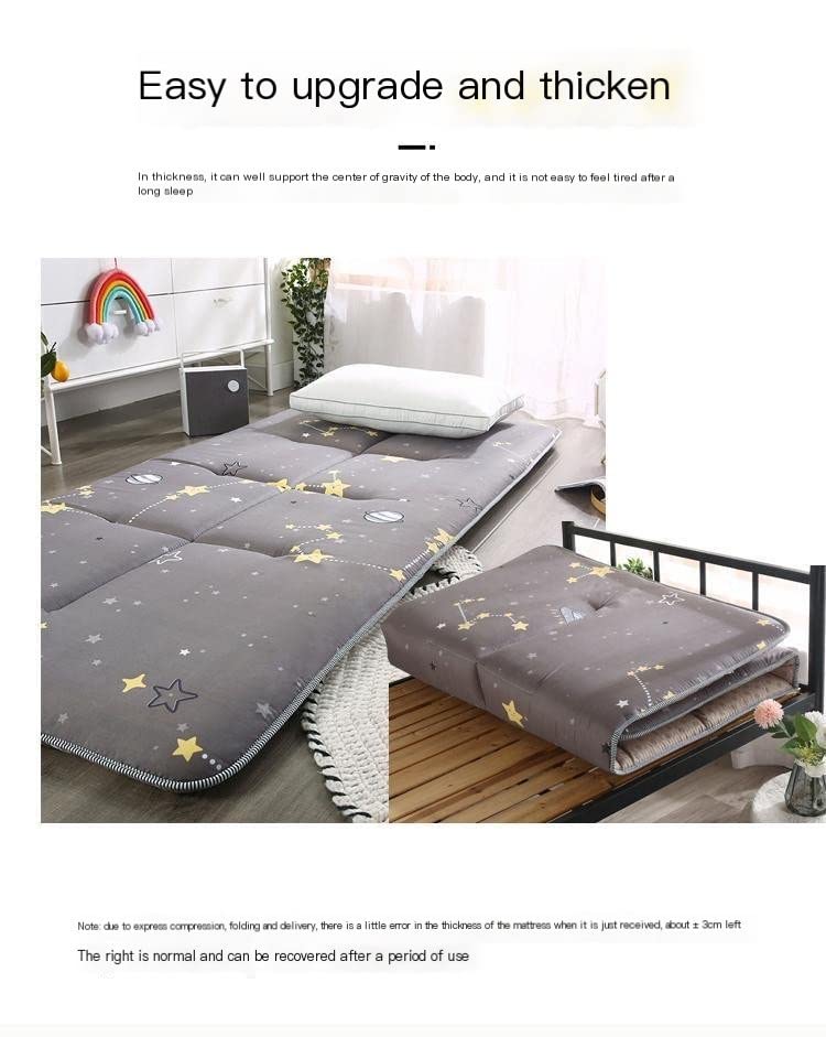 Japanese Floor Futon Mattress - Foldable Tatami Floor Mat for Camping, Kids Bed, Lounger & Guest Bed - Portable Twin Size (1.2x2m) - Perfect for Small Spaces, Sleepovers & Outdoor Adventures