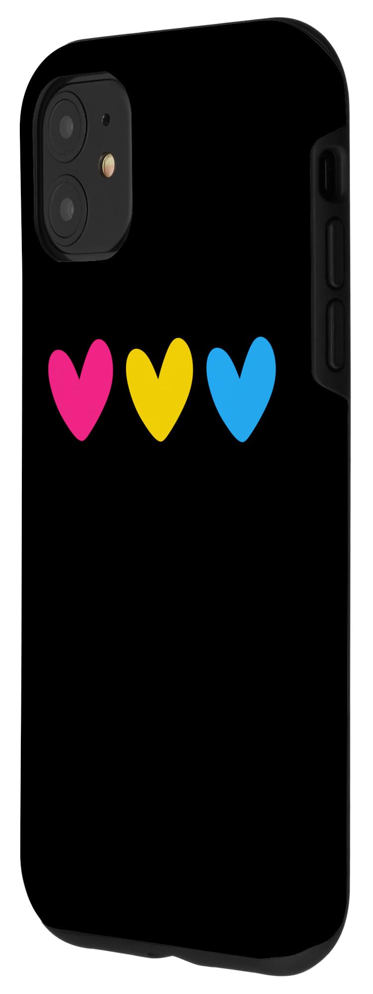 iPhone 11 Case with Subtle Pansexual Hearts Design - Pan Pride Ally Merch - Perfect for LGBTQ+ Support & Daily Use
