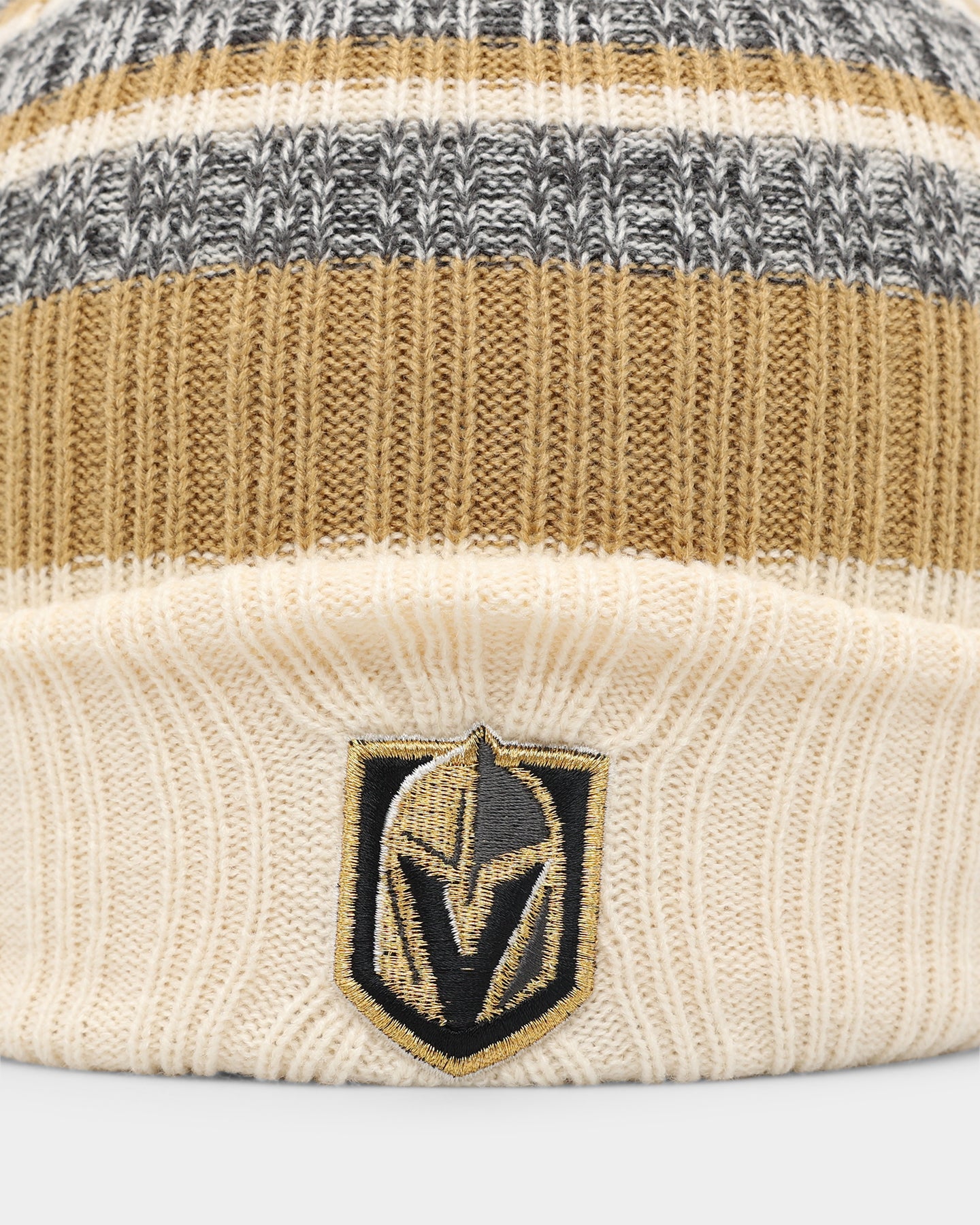 47 Brand Vegas Golden Knights Breakaway Cuff Knit Beanie - Natural Tan - Official NHL Team Hat for Winter Sports & Casual Wear