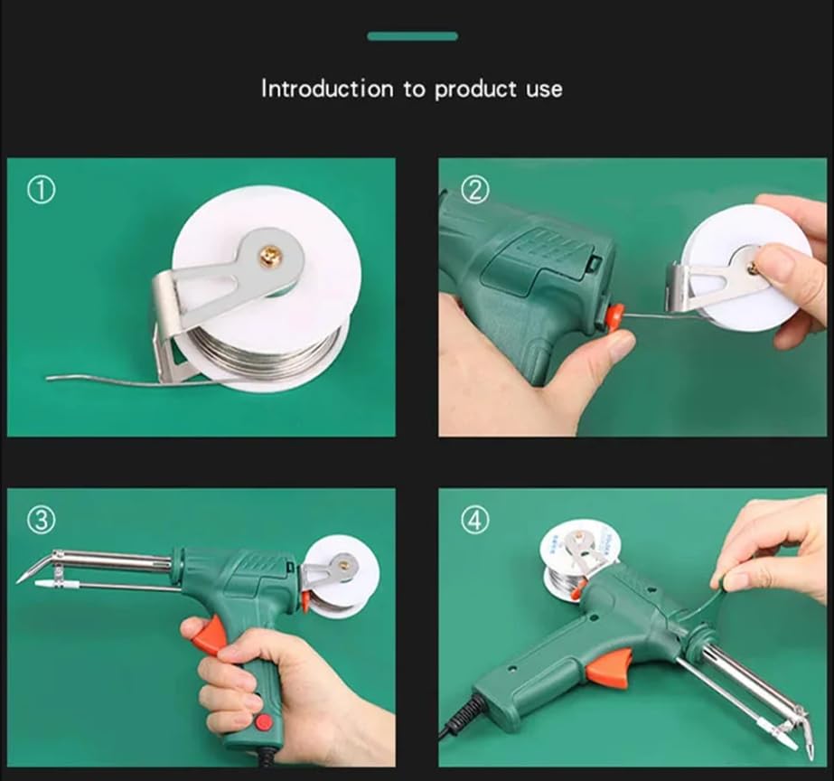 Upgrade 60W 110V Electric Soldering Iron Kit with Auto-Feed Function - 5-Piece Multifunctional Soldering Gun Set for Electronics Repair, Welding & DIY Projects - Perfect for Home, Workshop & Circuit Board Fixing