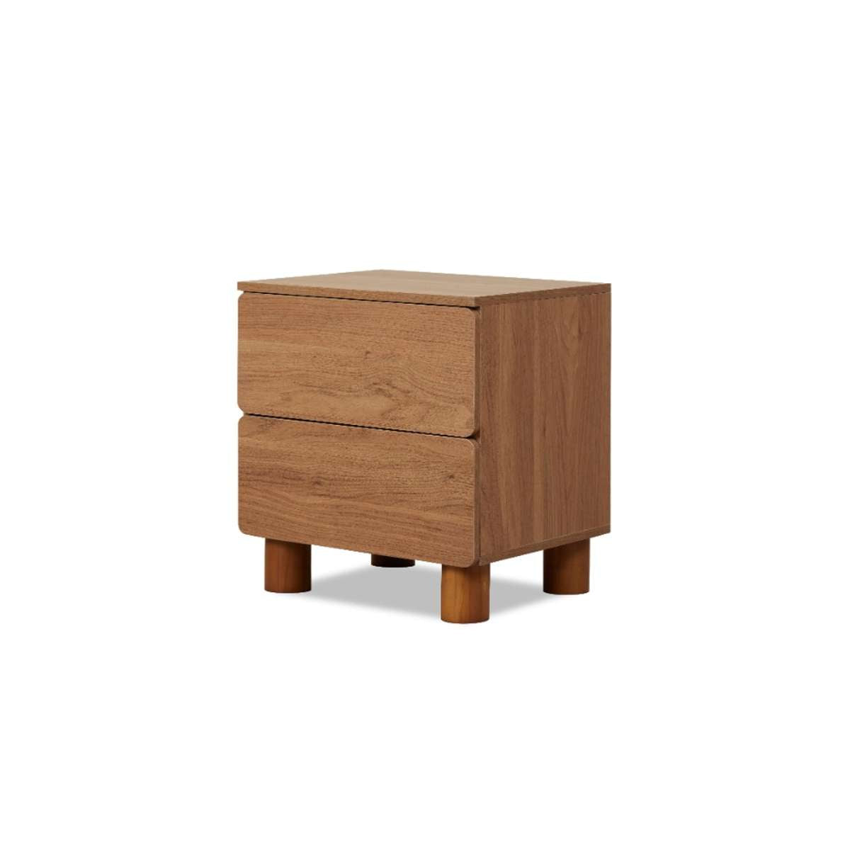 Modern Leeroy Bedside Table in Hazelnut Finish - Stylish Nightstand with Storage for Bedroom, Living Room, or Office