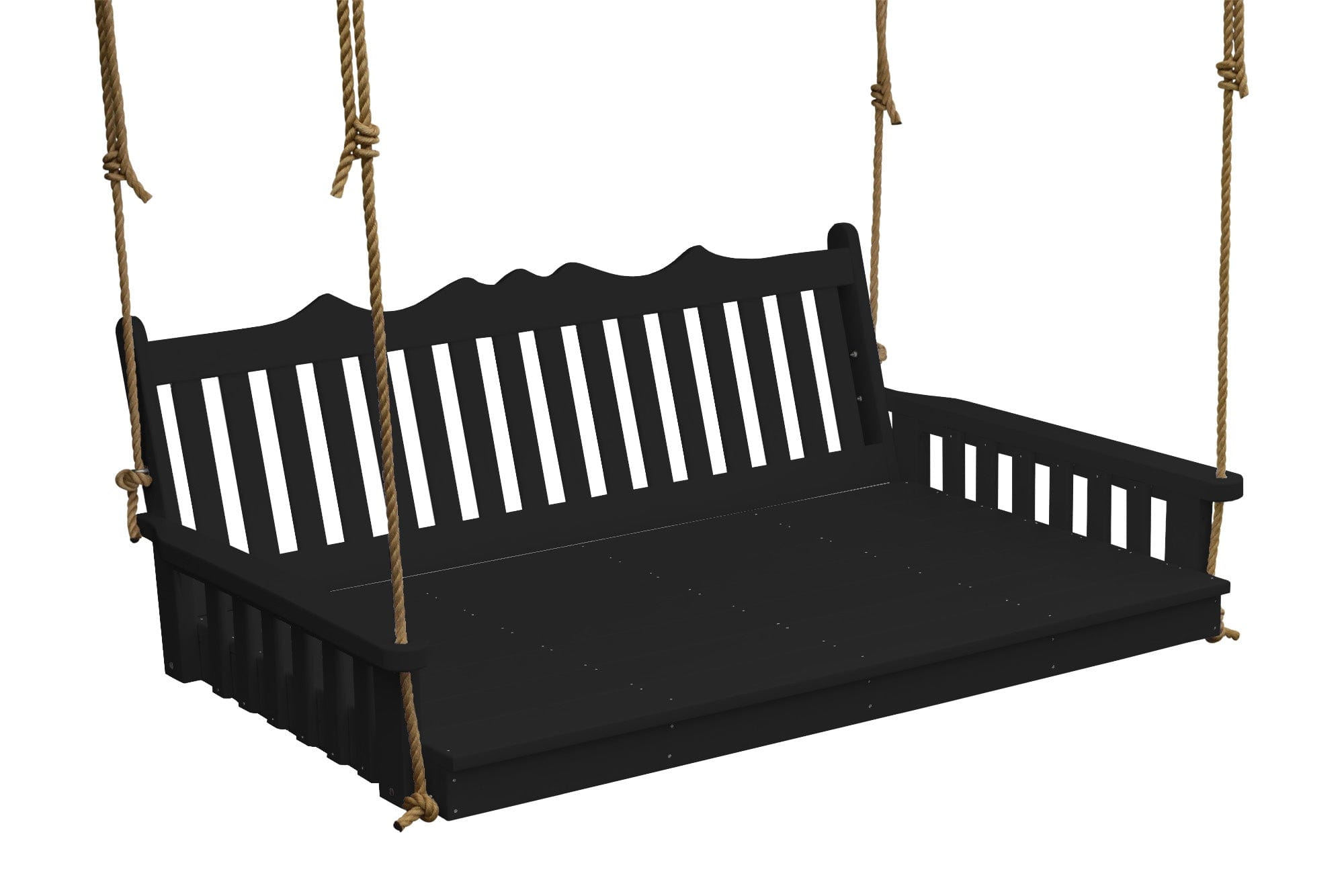 Keystone Amish Co. York Recycled Plastic Swing Bed - Durable Outdoor Patio Furniture for Relaxing in Your Garden or Backyard