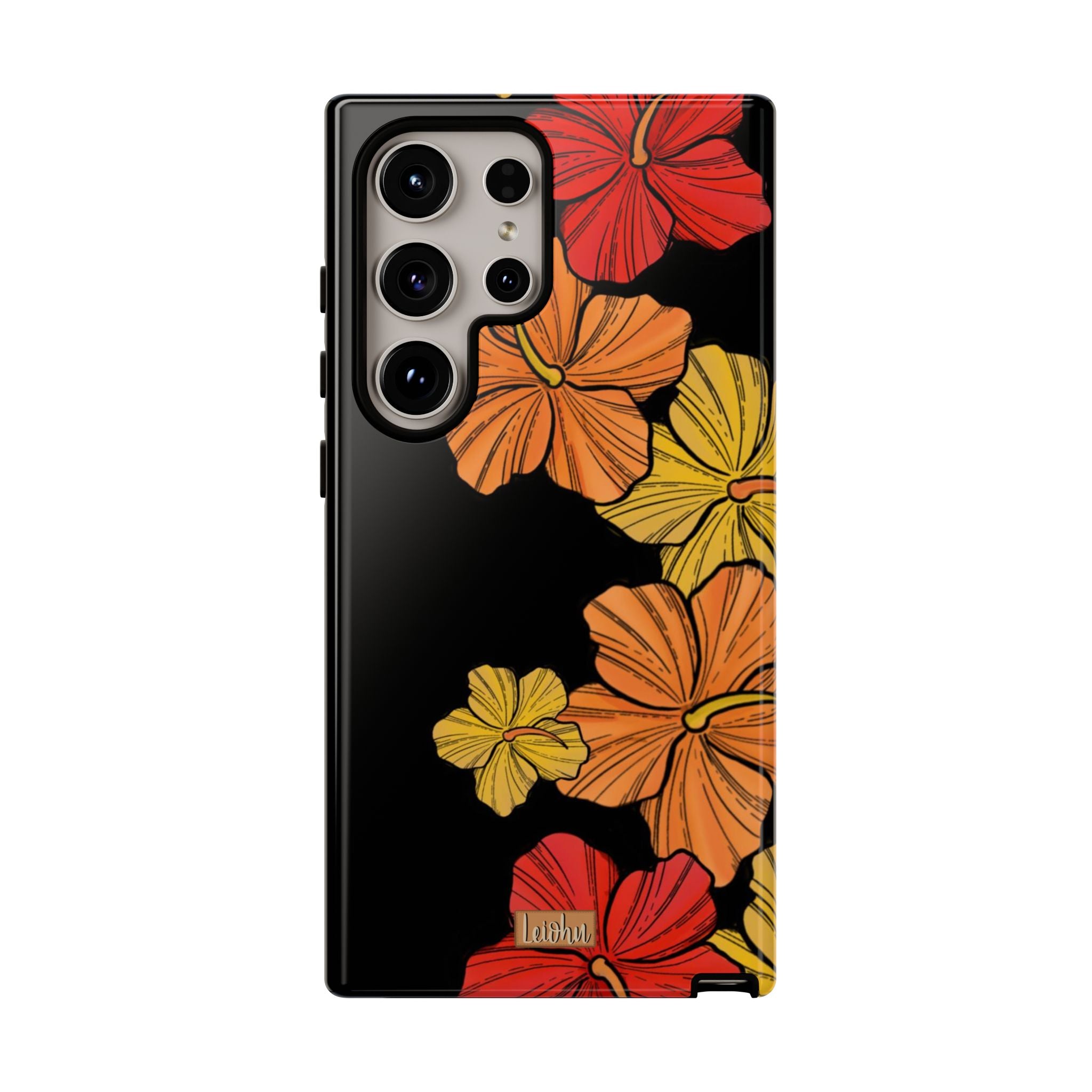Vintage Hibiscus Pattern Samsung Galaxy Phone Case - Stylish Protective Cover for Galaxy S21/S20/S10/Note 20 - Perfect for Everyday Use, Travel & Gifting