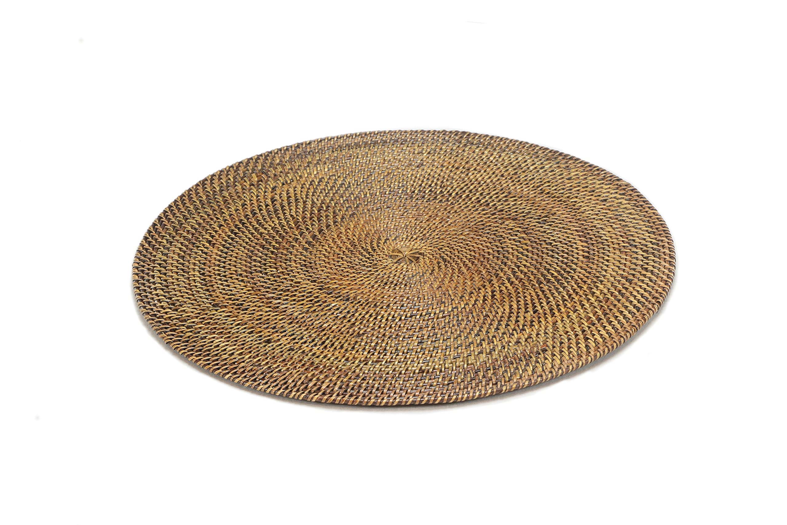 Premium Set of 4 Woven Round Luxury Placemats - 15 Inch Diameter - Imported Cotton Table Mats for Formal Dining, Dinner Parties & Home Decor