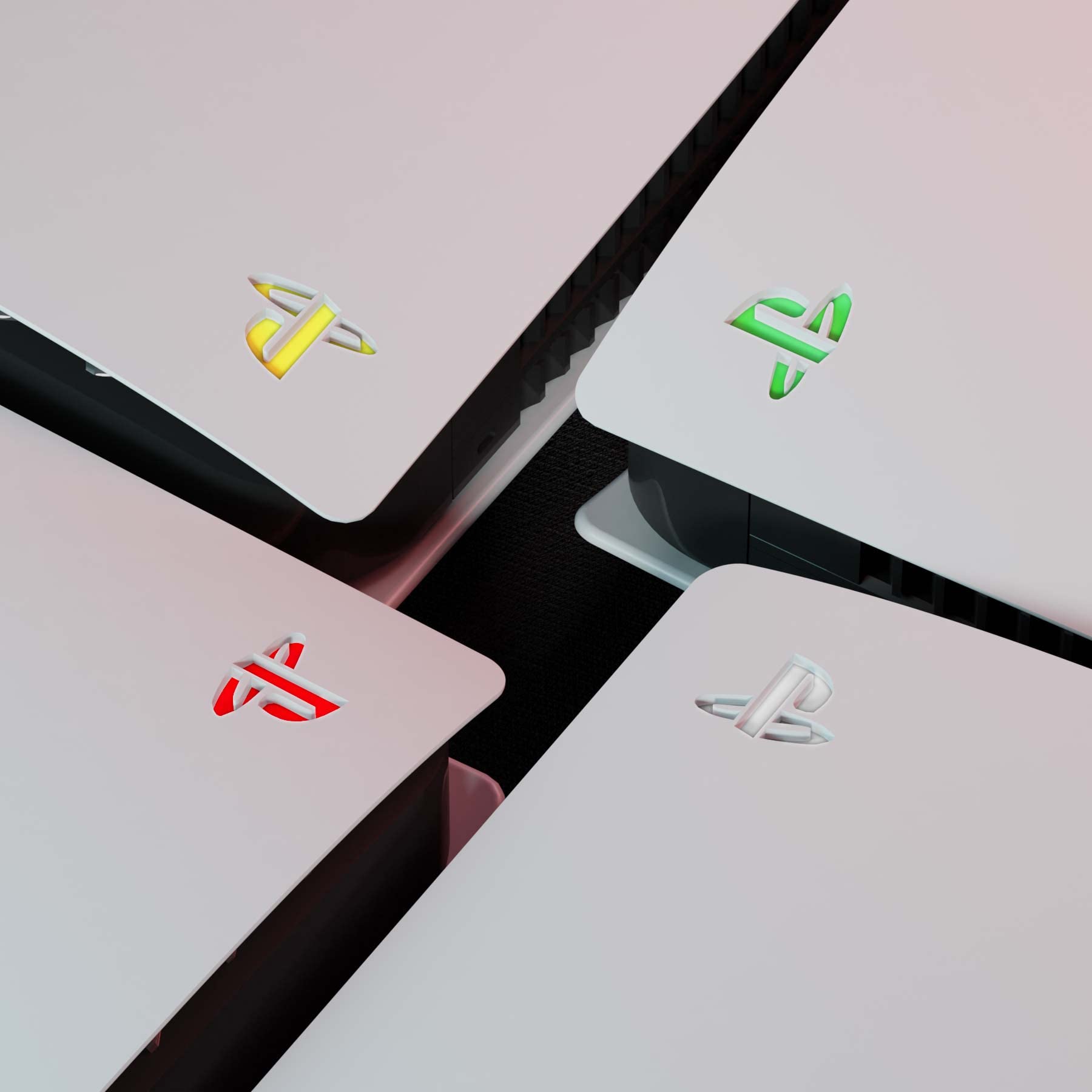 PlayVital PS5 Console Logo Protection Sticker Skin - 9 Colors & 3 Retro Classic Styles, 12PCs - Perfect for Customizing and Protecting Your PS5 Console