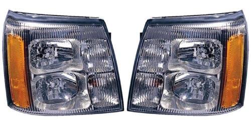 Go-Parts CAPA Certified Headlight Assembly Pair for 2002 Cadillac Escalade - Left & Right Side Replacement (GM2503232C, GM2502232C) - Perfect for Night Driving & Enhanced Visibility