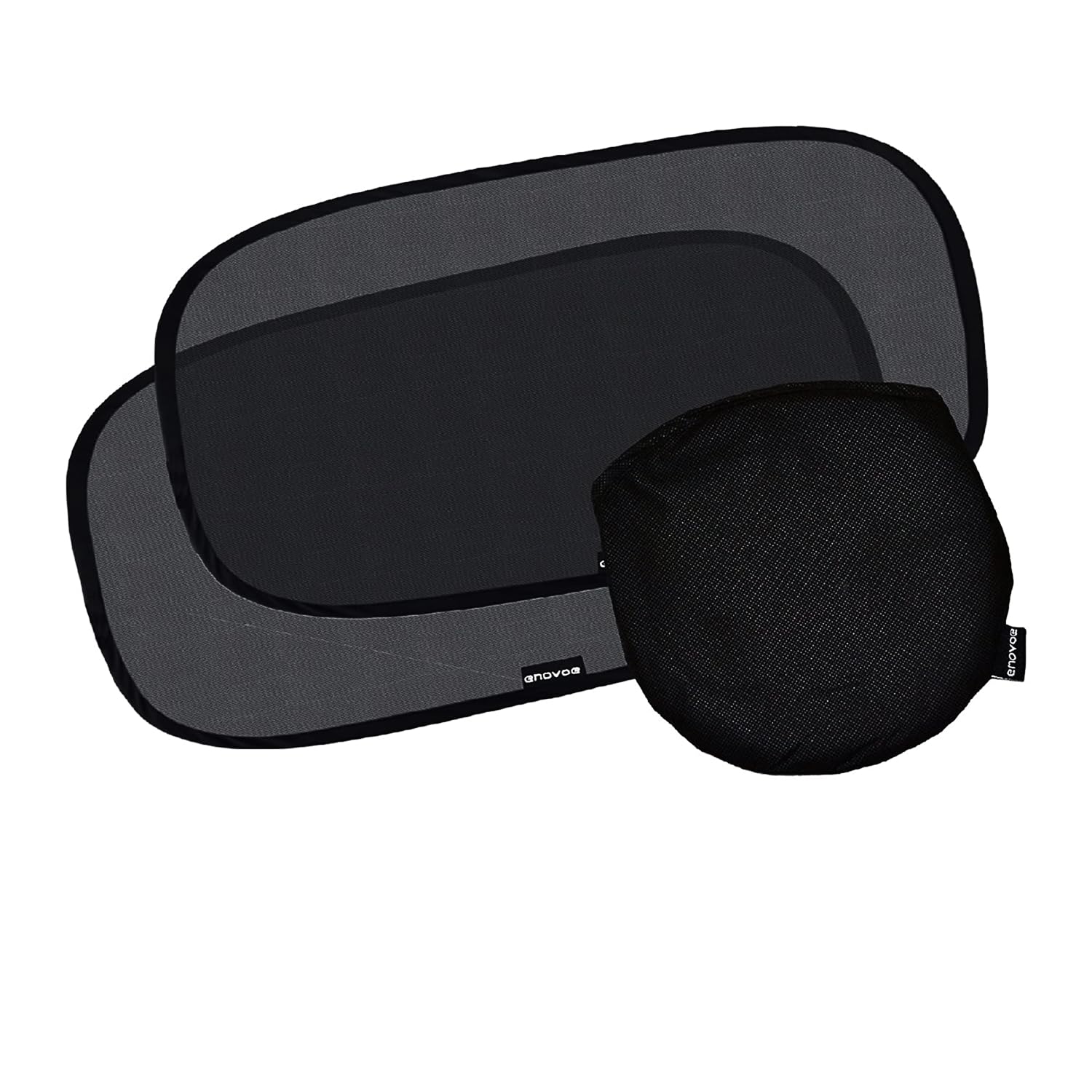 Enovoe 2 Pack Baby Car Window Shade - UV Protection & Breathable Mesh Sun Blocker for Child Safety - XL 25