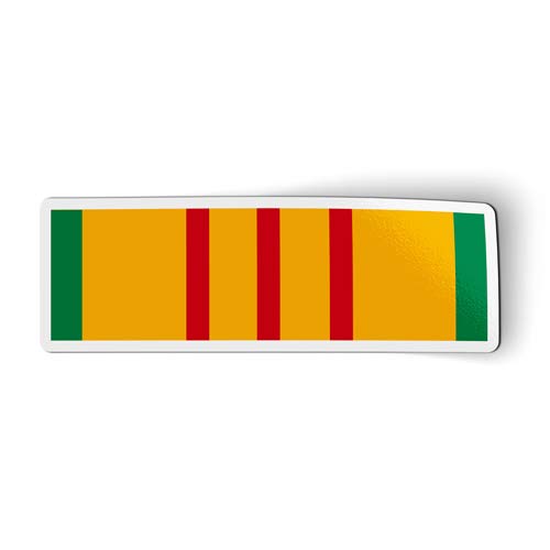Vietnam Veteran Ribbon Magnet - 4 Inch Car, Fridge & Locker Decoration - Patriotic Military Appreciation Gift for Veterans Day, Memorial Day & Home Decor