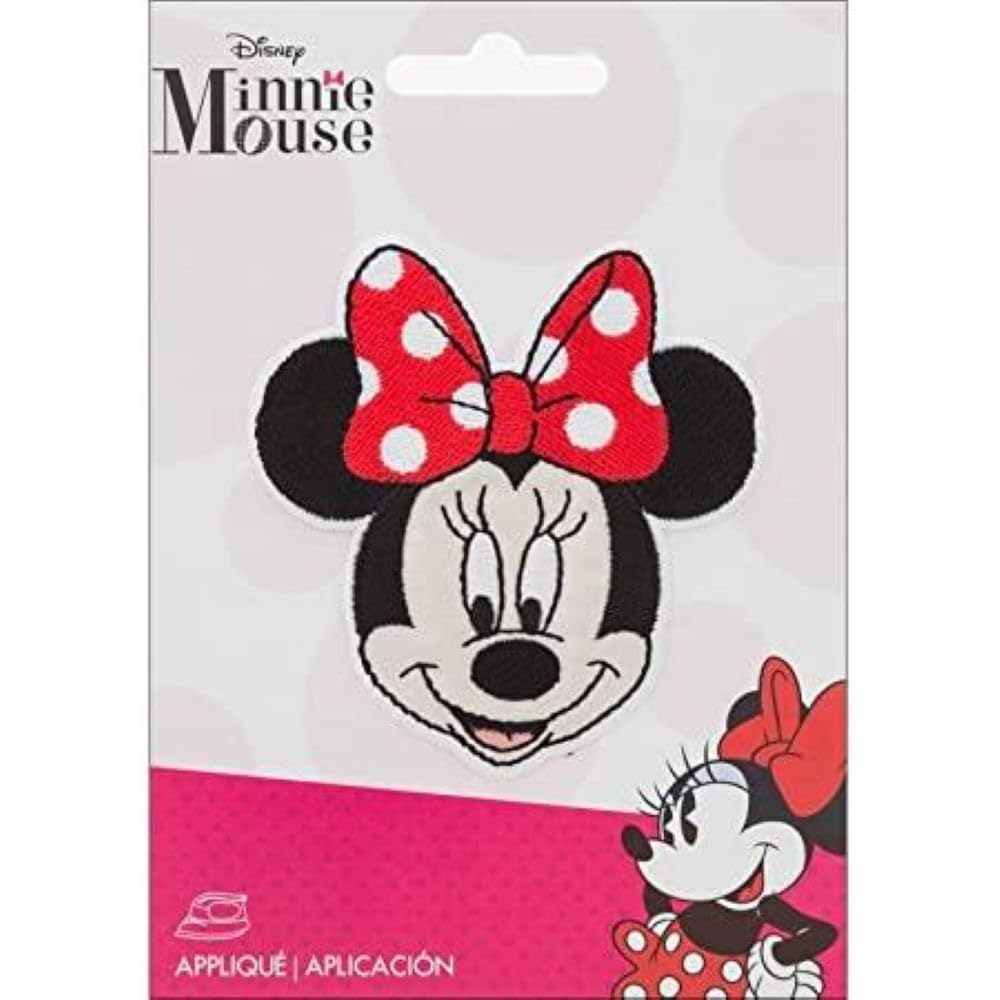 Disney Minnie Mouse Iron-On Applique Patch - Small Size SPL19311440001 for DIY Crafts, Kids Clothing, Costumes & Accessories
