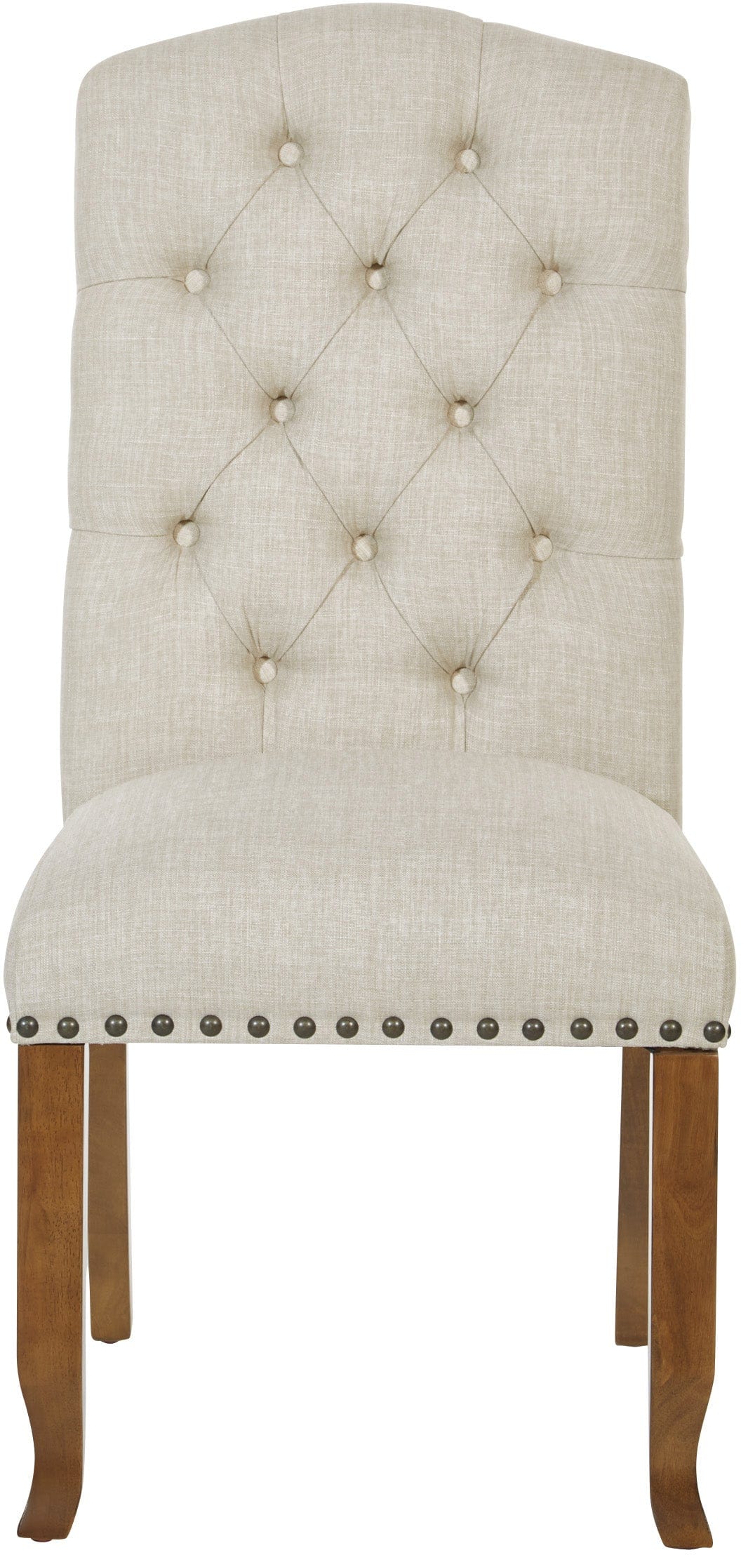Office Star Jessica Tufted Dining Chair Set of 2 - Modern Upholstered Side Chairs with Button Tufting [JSA2L] - Perfect for Dining Room, Kitchen, Office or Conference Room