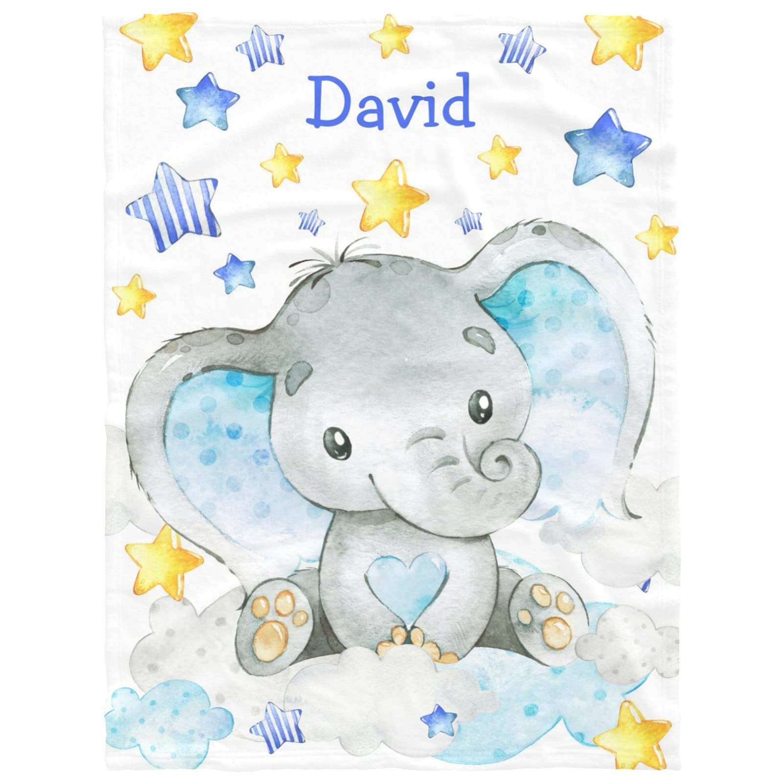 Personalized Baby Boy Blanket - Custom Large 30x40 Inch Fleece Blanket for Newborn Photography, Baby Shower Gifts & Monthly Milestone Keepsake | Soft Premium Blanket for Boys Nursery, Photo Props & Special Occasion Presents