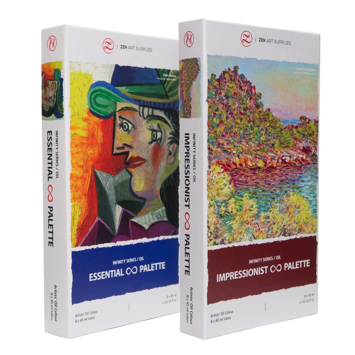 Premium ZenART Non-Toxic Oil Paint Set for Professional Artists - 12 Vibrant Colors (45ml Tubes) - High Pigment Impressionist & Essential Palette with Eco-Friendly Formula & Lustrous Finish - Perfect for Canvas Painting, Portraits & Landscape Art