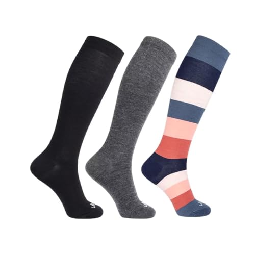 3 Pairs: 1 Black+ 1 Med Grey+ 1 Navy