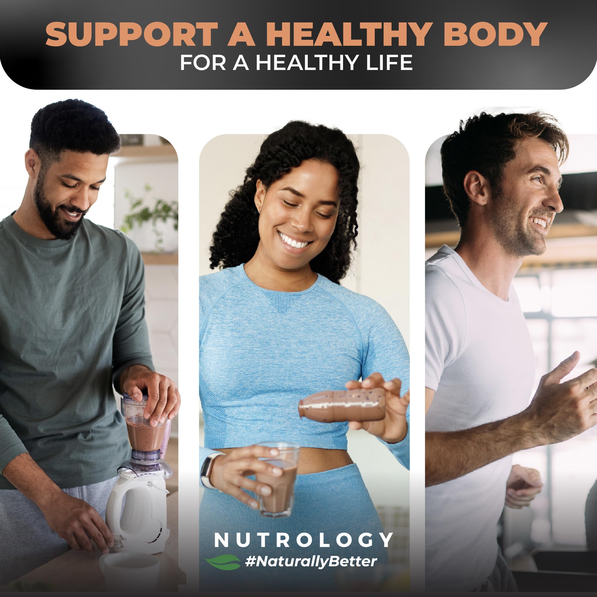 Nutrology TRIPACT Protein Powder - Creamy Chocolate Flavor | 7-in-1 Meal Replacement Shake with Grass-Fed Whey, Pea & Rice Protein, Greens, Probiotics & BCAAs | Amino Energy Boost | 20 Servings | Perfect for Post-Workout Recovery, Weight Management & Busy Lifestyles