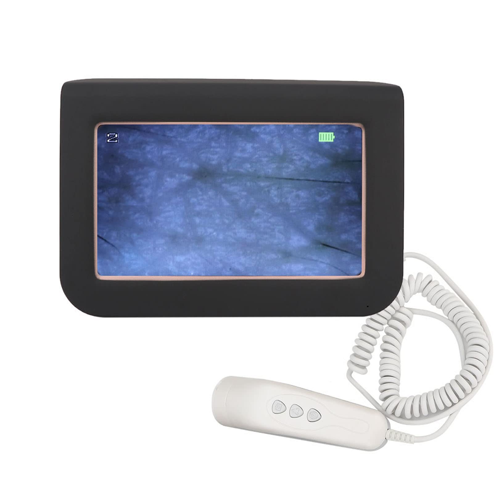 Professional Skin & Hair Analyzer - 50X/200X Magnification Facial Skin Health Detector, Moisture & Pigment Tester, Home & Salon Use - Perfect for Skin Diagnosis, Hair Analysis & Beauty Care