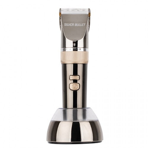 Professional Silver Bullet Grunt Hair Clipper for Men - Cordless Rechargeable Hair Trimmer with Stainless Steel Blades - Perfect for Home Barbering, Beard Trimming & Grooming (Great Gift for Dad & Husband)