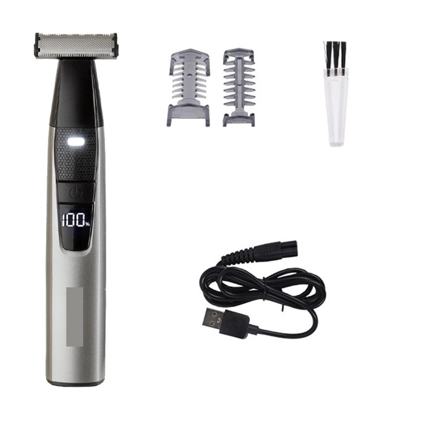 Electric Razor for Men & Women - USB Rechargeable Full Body Trimmer with T-Blade & LED Display - Portable Wet/Dry Shaver for Travel, Gym & Home Use - Washable Hair Clipper for Face, Legs & Body Grooming