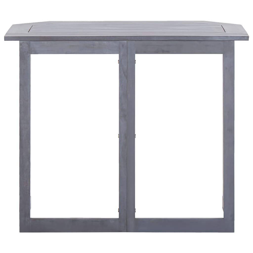 FAMIROSA Folding Balcony Table 35.4x19.7x29.1 Inch Solid Acacia Wood - Compact Outdoor Bistro Table for Small Spaces, Patio, Garden & Apartment Balcony